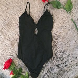 O’Neill solid black one-piece.